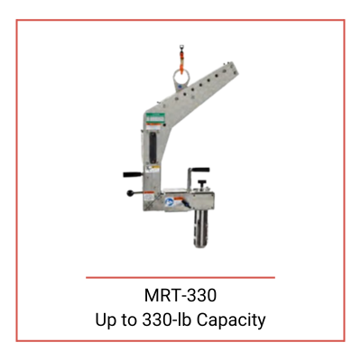 Manual hoist based roll handling equipment rotating a cylindrical material MRT 330