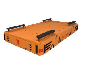 Battery powered industrial transporter for moving heavy loads safely and efficiently in manufacturing and industrial facilities.